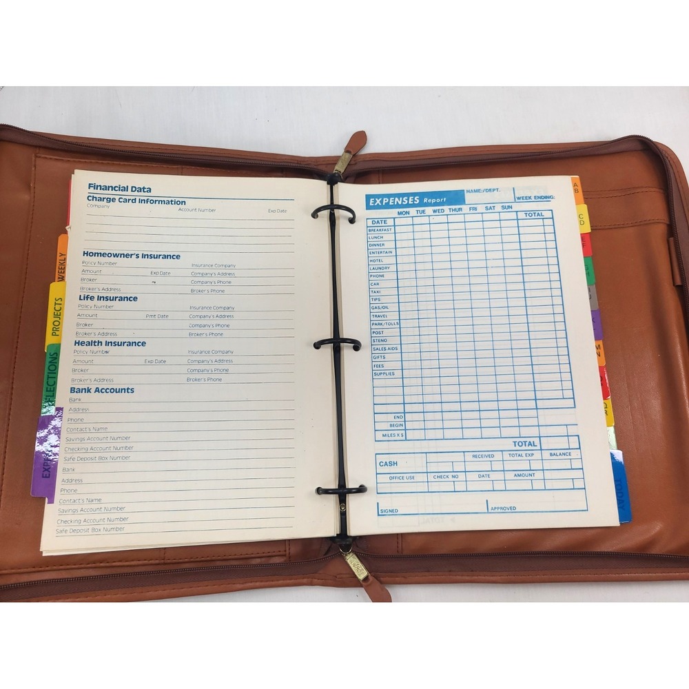 DOONEY & BOURKE All Weather Leather 3 Ring Binder Planner Organizer - Picture 14 of 16